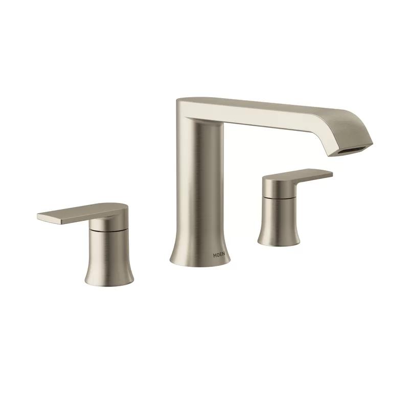 Elegant Brushed Nickel 10" Widespread Modern Bathroom Faucet