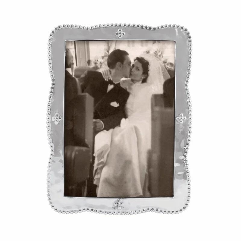 Sueno Silver Metal Beaded Picture Frame