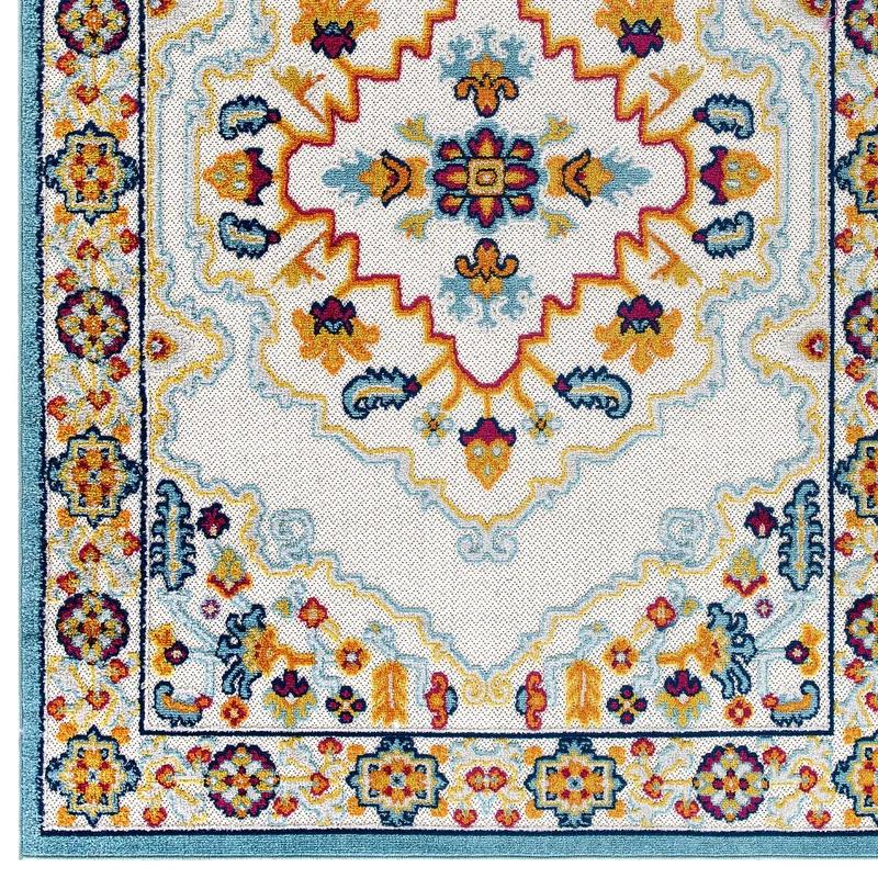 Multicolor Medallion 8' x 10' Synthetic Indoor/Outdoor Area Rug