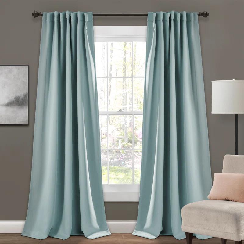 Lush Decor Lush Decor Insulated Back Tab Blackout Polyester Blackout Curtain Pair (Set of 2)