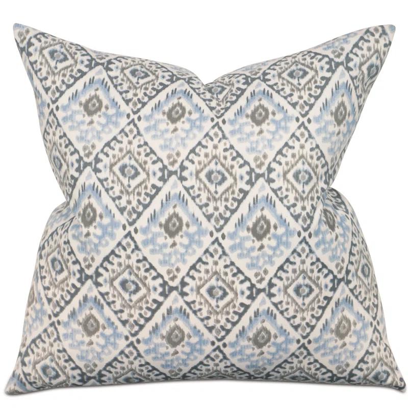 Ikat Cotton Throw Pillow