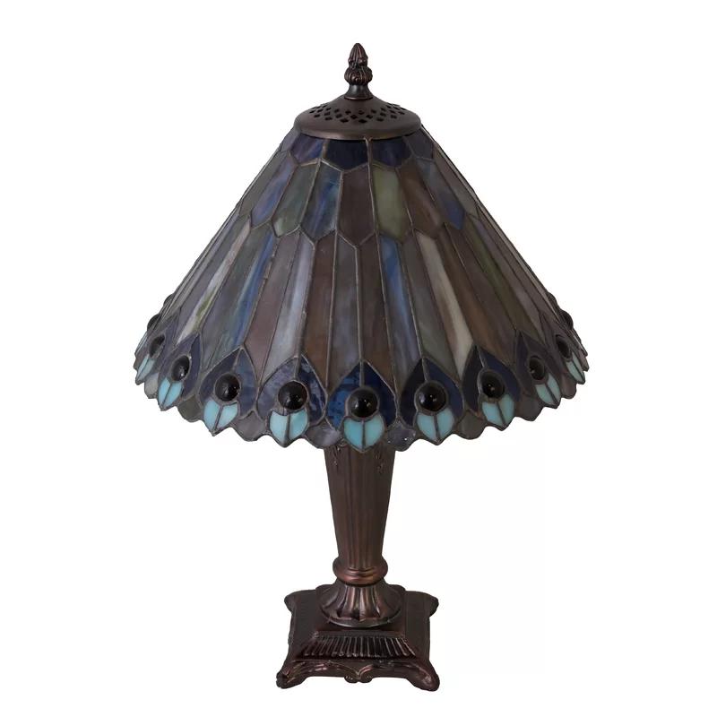 St. Louis Blues Inspired Stained Glass Bronze Table Lamp