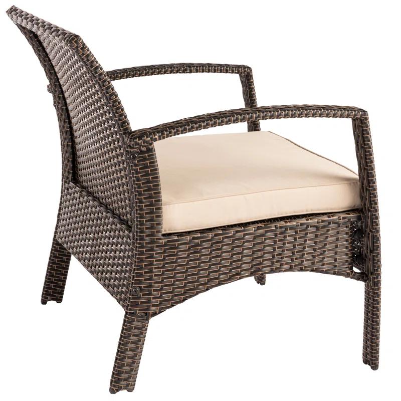 PatioSense Patio Sense Bondi Armchair-Lightweight & Durable - Low Maintenance -Khaki Cushion Included - Mocha