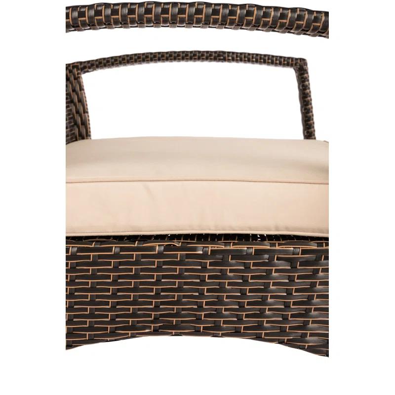 PatioSense Patio Sense Bondi Armchair-Lightweight & Durable - Low Maintenance -Khaki Cushion Included - Mocha