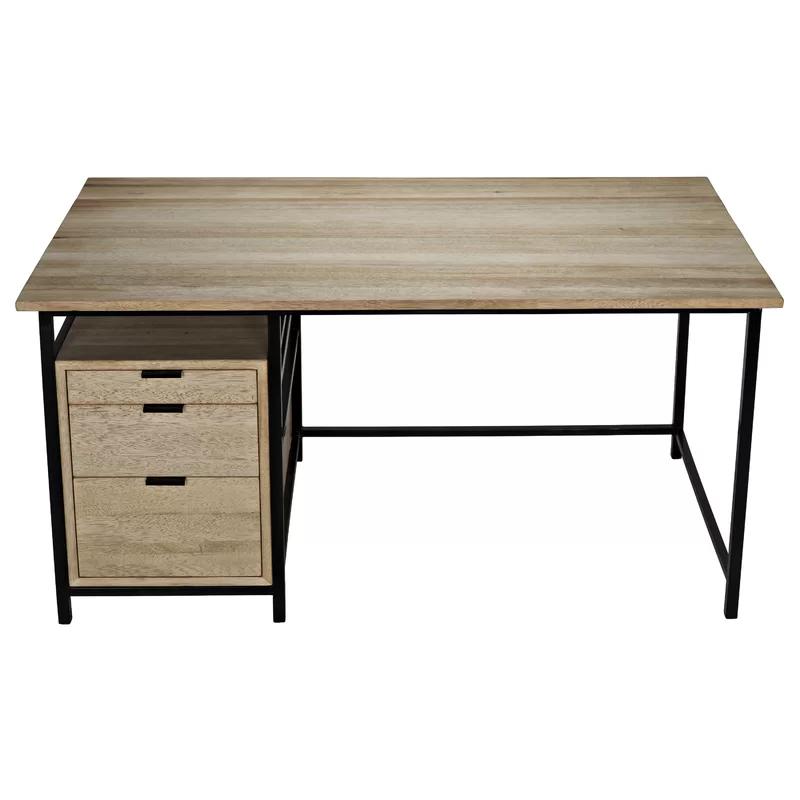 Nabucco 60" Black Walnut Writing Desk with Drawer