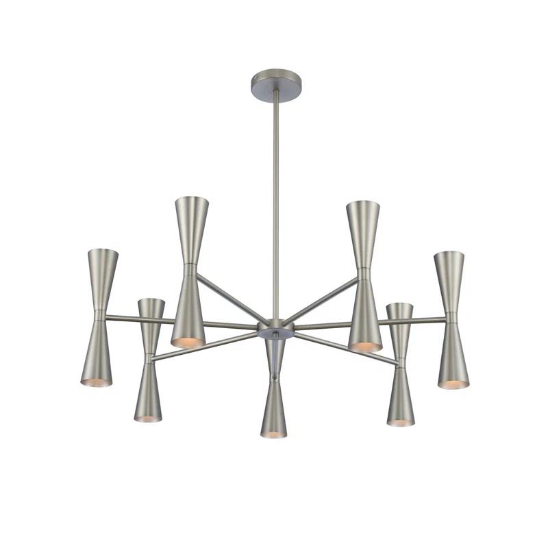 Milo 14 - Light Stainless Steel Dimmable Sputnik Sphere Chandelier