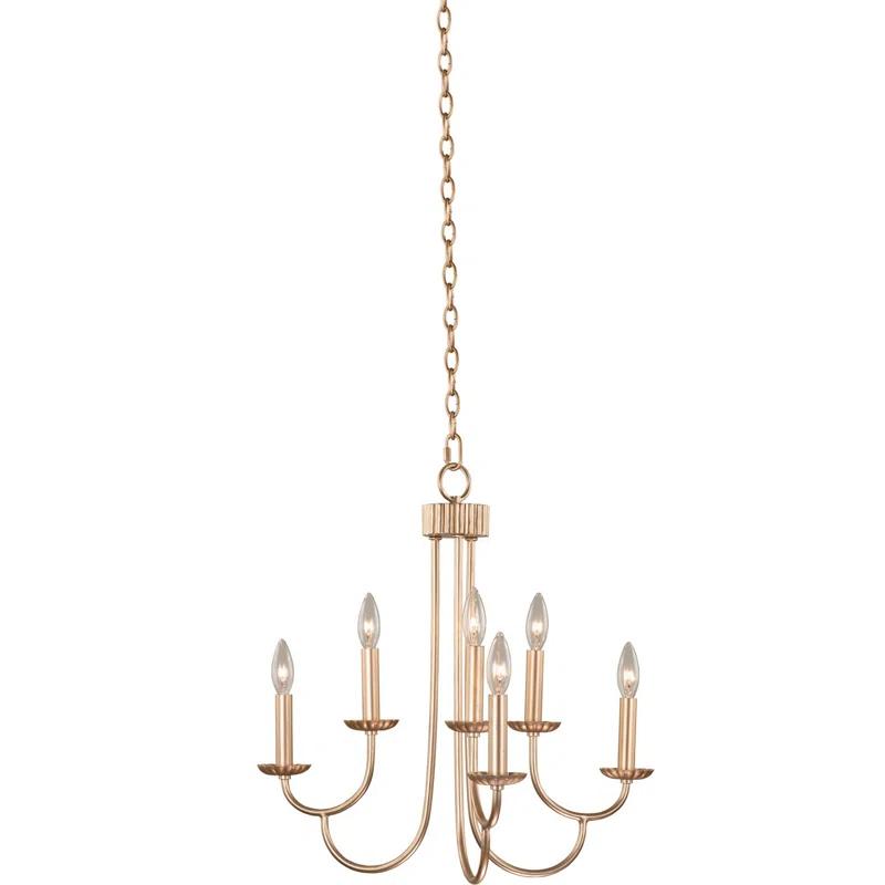 Kiera 6 - Light Steel Dimmable Classic / Traditional Chandelier