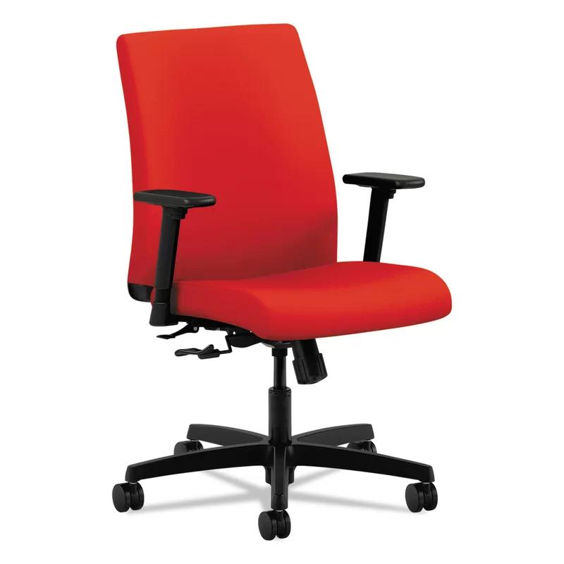 Black Mesh Adjustable Task Chair with Swivel and Tilt