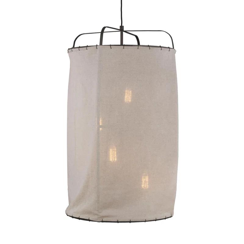 ED Ellen DeGeneres Dunne 4 - Light Aged Iron Drum Pendant