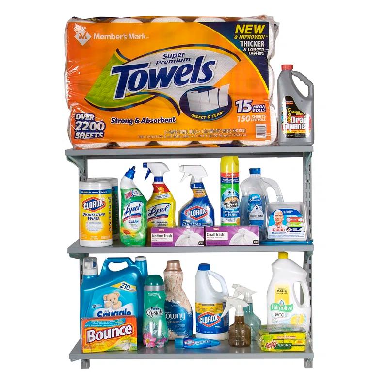 33'' W Steel Height -Adjustable Storage Rack