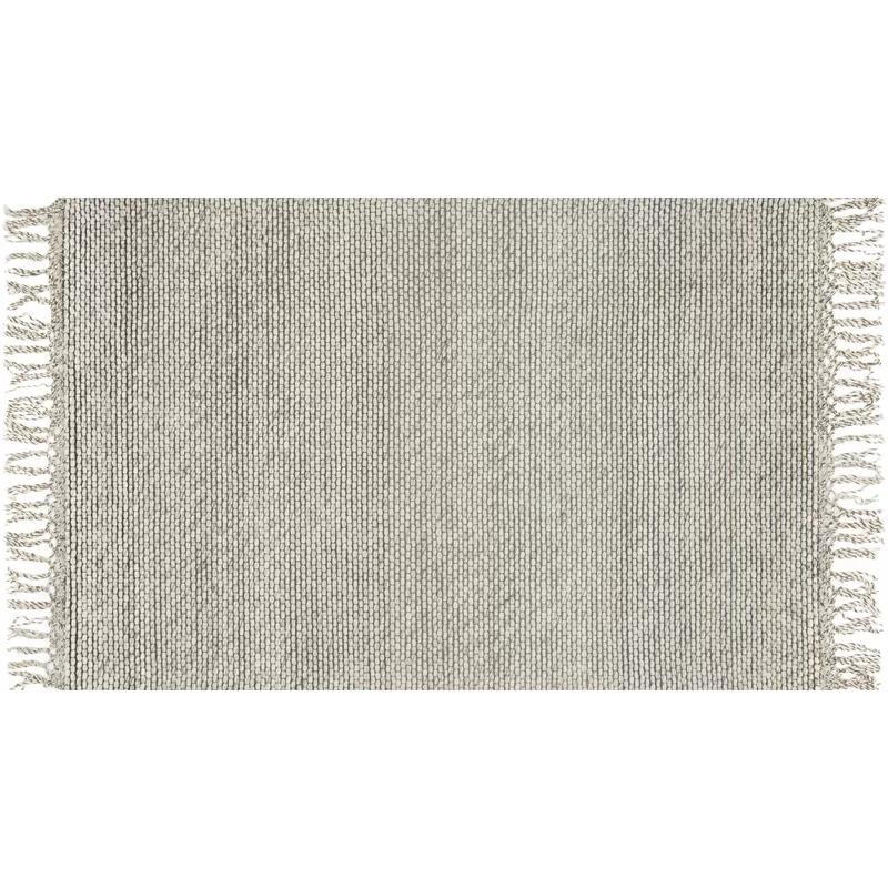 Brea Ivory Heathered Hand-Loomed Wool-Cotton Area Rug, 27'' x 45''