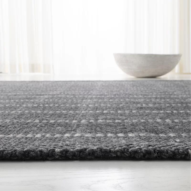 Charcoal Hand-Tufted Wool & Viscose 4' x 6' Area Rug