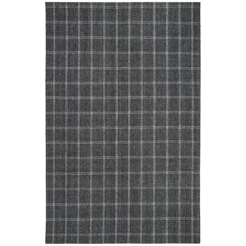 Charcoal Hand-Tufted Wool & Viscose 4' x 6' Area Rug