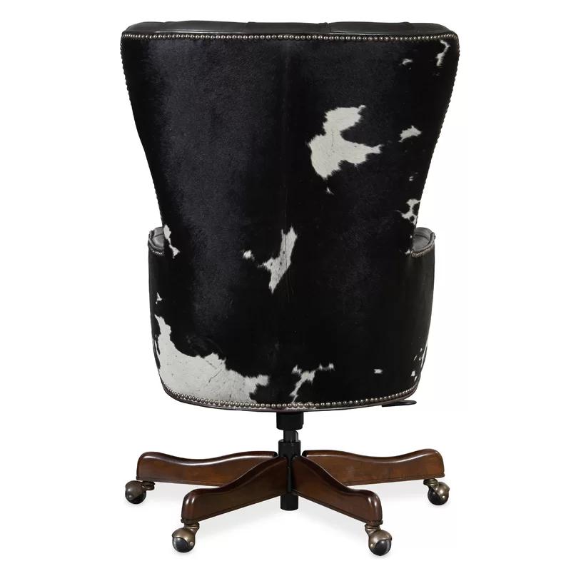 Katherine Traditional Black Leather Swivel Executive Chair
