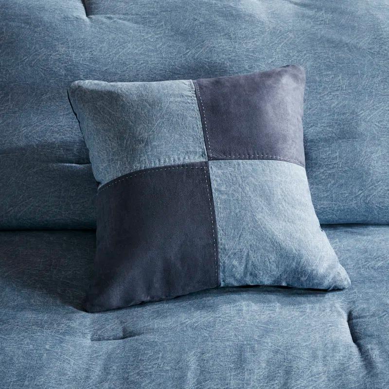 Madison Park Boone 7 Piece Faux Suede Comforter Set
