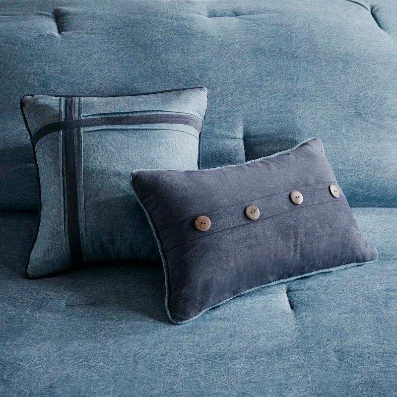 Madison Park Boone 7 Piece Faux Suede Comforter Set
