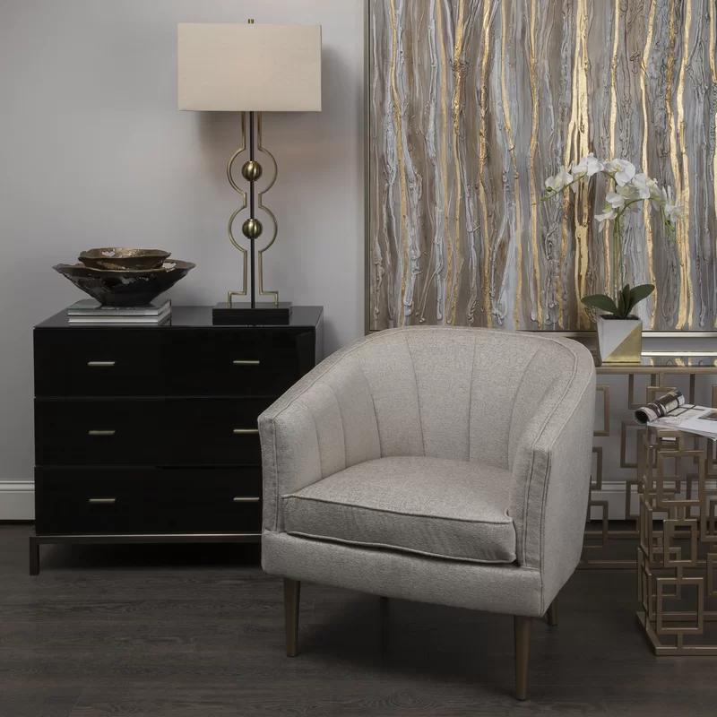 Mercury Black Glass 3-Drawer Chest with Antique Brass Pulls