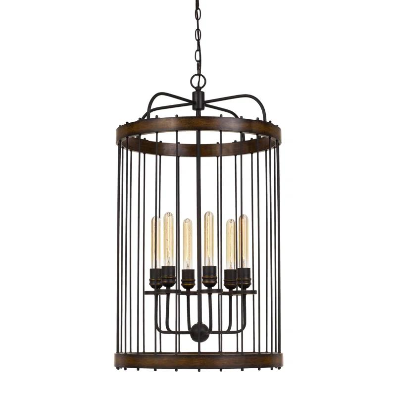 Trosky 6 - Light Dimmable Lantern Drum Chandelier