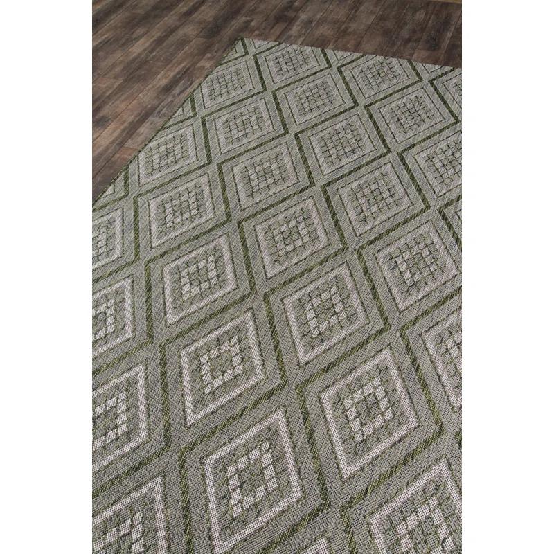 Madcap Cottage by Howard Elliott Collection Lake Palace Geometric Green/Gray Area Rug
