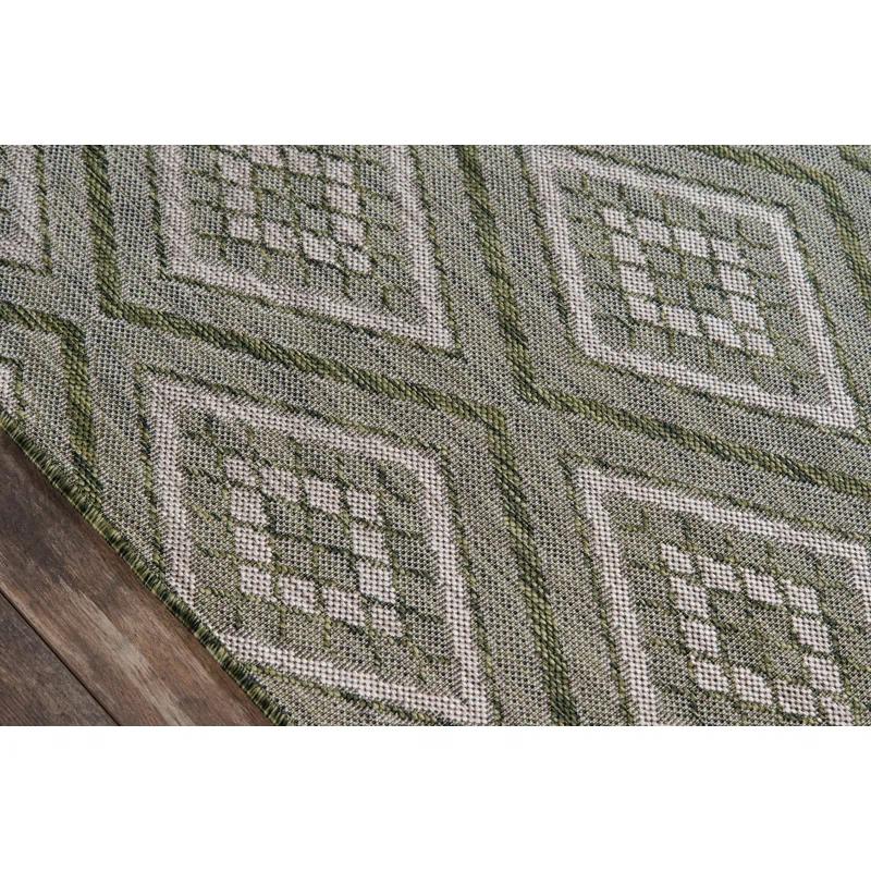 Madcap Cottage by Howard Elliott Collection Lake Palace Geometric Green/Gray Area Rug