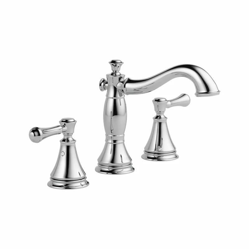 Classic Elegance 16" Chrome Widespread Bathroom Faucet with Drain Assembly