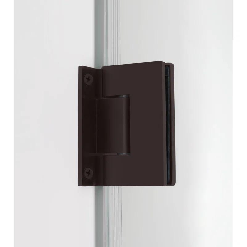 Nautis 72" H Hinged Frameless Shower Door