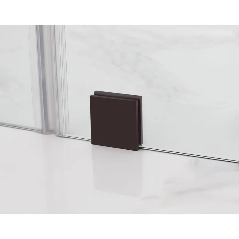 Nautis 72" H Hinged Frameless Shower Door