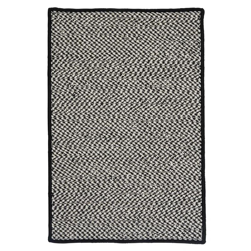 Lark Manor™ Ashvith Houndstooth Indoor/Outdoor Reversible Area Rug - Black & Reviews | Wayfair