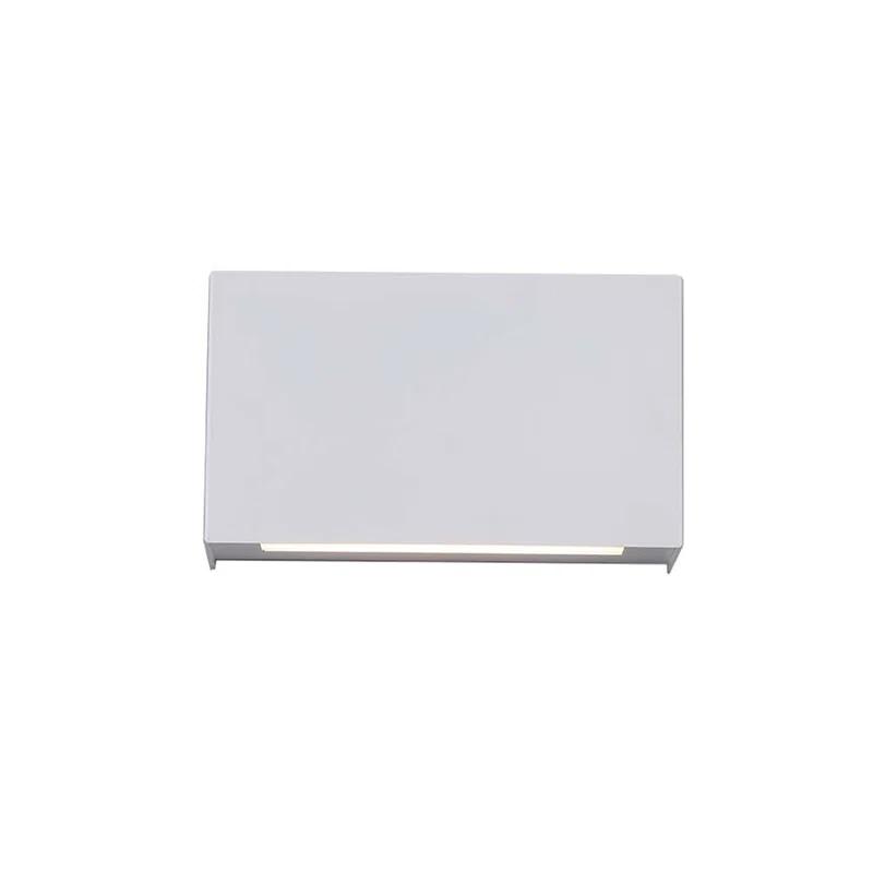 Blok Sleek White Aluminum LED Sconce with Dimmable Light