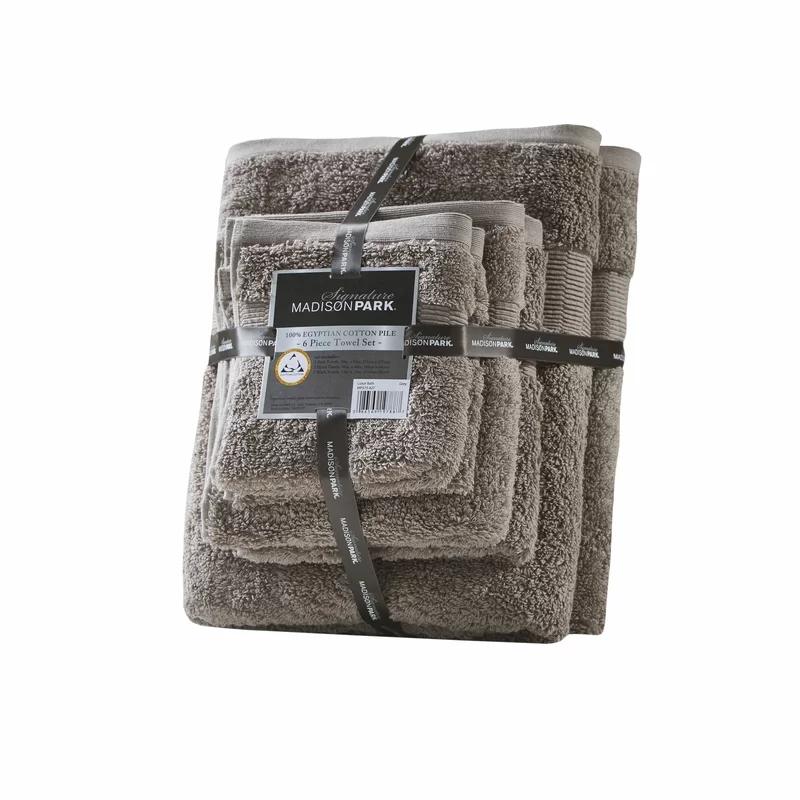 Oversized Dark Taupe Egyptian Cotton Towel Set