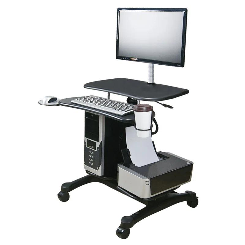 Aidata U.S.A 27.56'' H x 25.2'' W Laptop Cart with Wheels