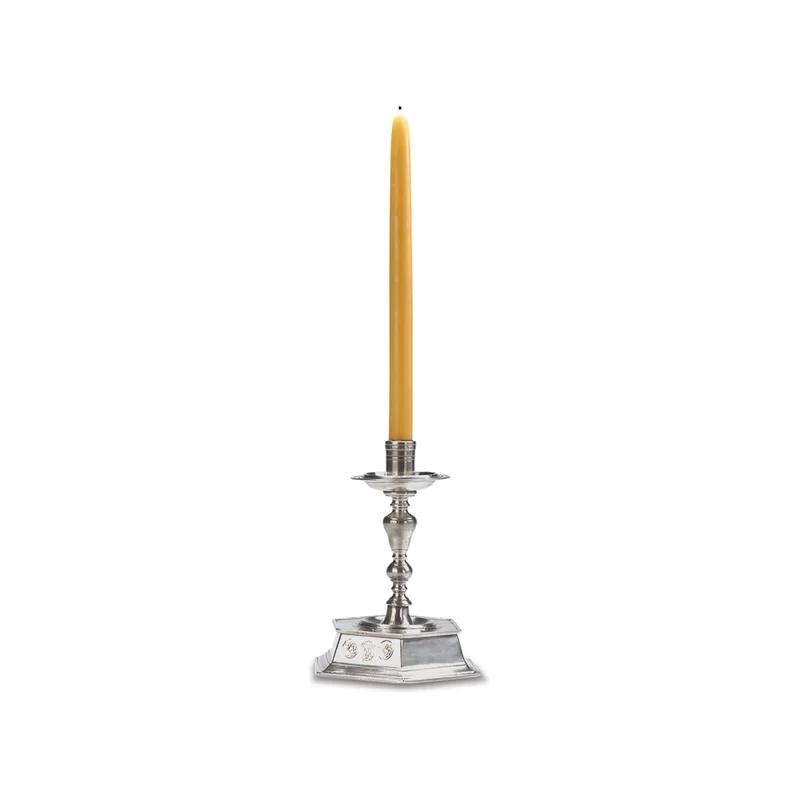 Classic European-Inspired 7.5" Pewter Candlestick