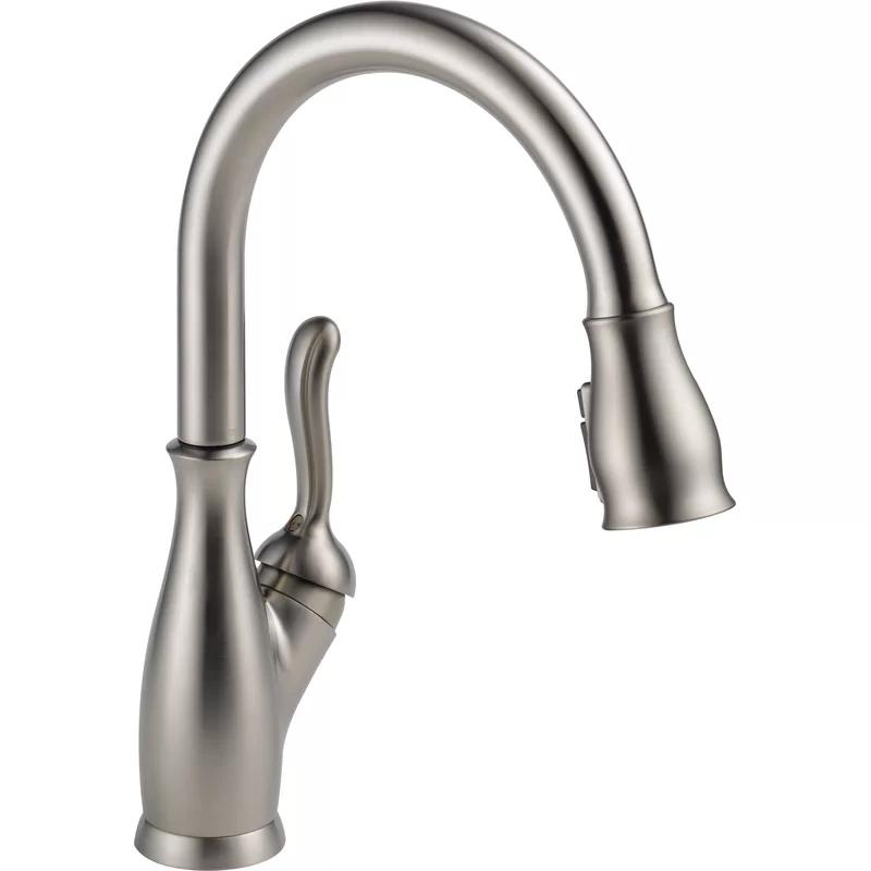 Stainless Steel 15" Pull-Down Spray Kitchen Faucet with Brass Body