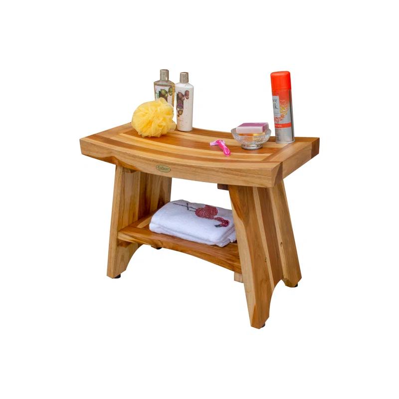 EcoDecors EarthyTeak - Serenity 24'' W Teak Shower Bench
