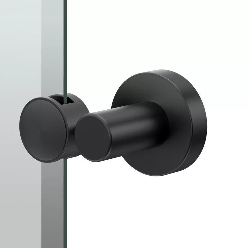 Modern Matte Black Frameless Oval 26.5'' Bathroom Vanity Mirror