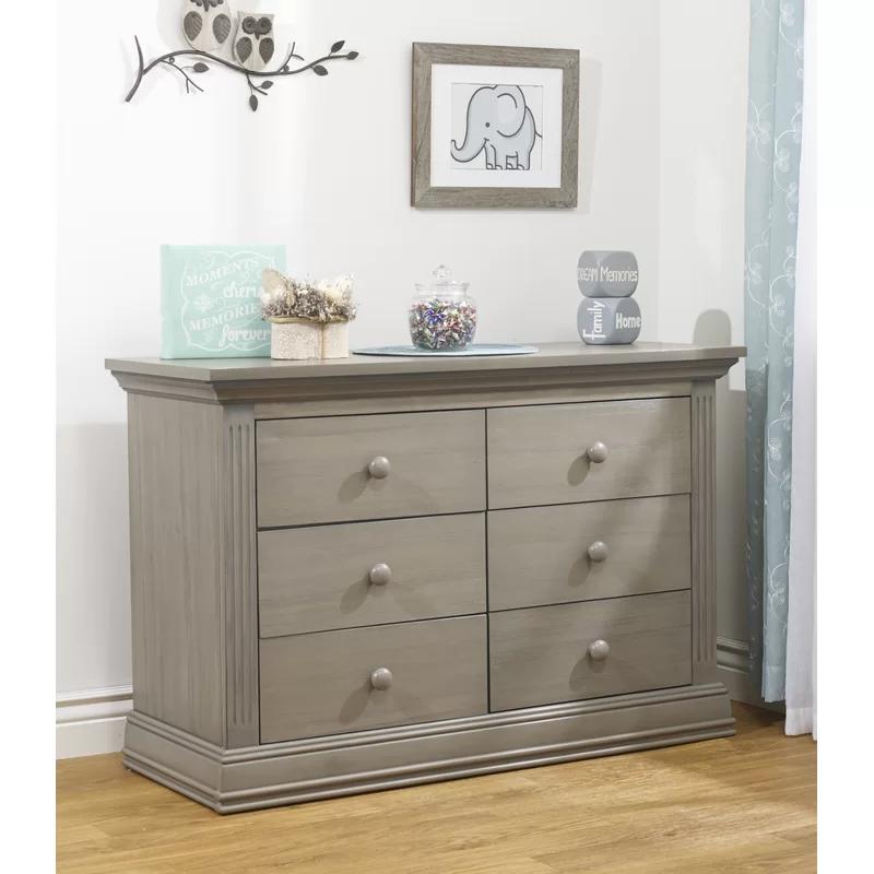 Paxton Heritage Gray 6-Drawer Freestanding Children's Dresser