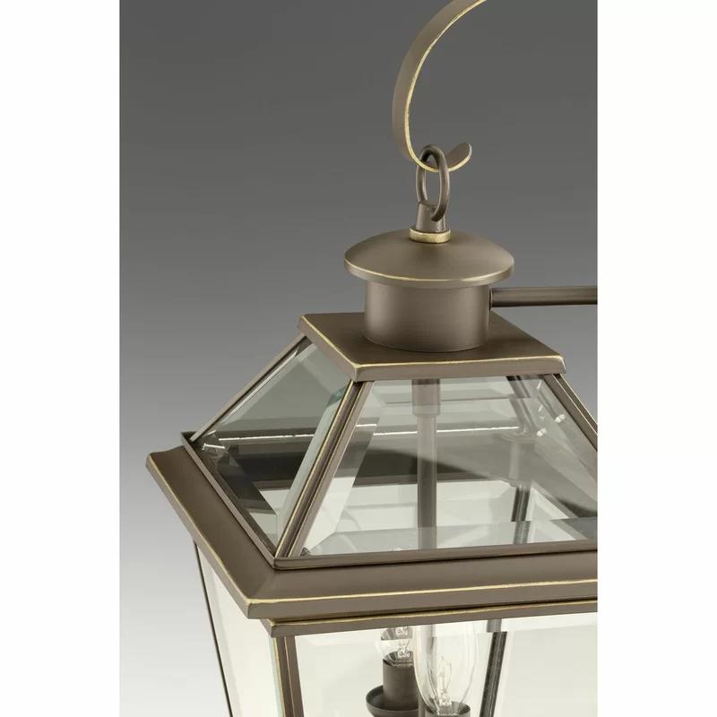 Elegant Antique Bronze Outdoor Wall Lantern with Beveled Glass