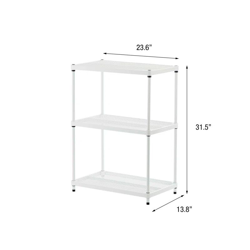 MeshWorks 23.6'' W Steel Height -Adjustable Shelving Unit