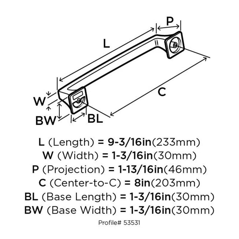 Mulholland 8" Center to Center Appliance Pull