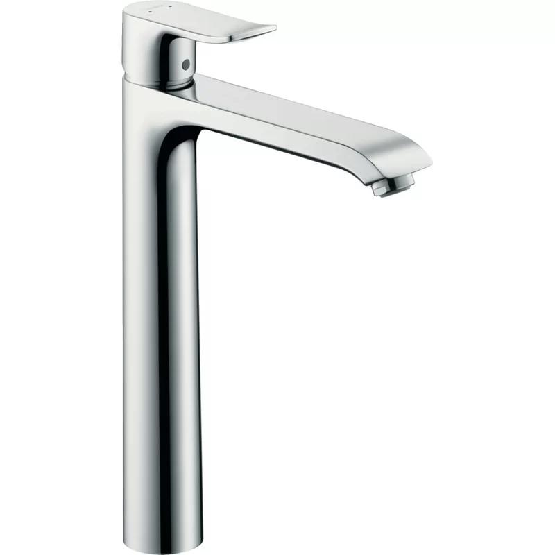 Chrome Modern Single Hole Vessel Bathroom Faucet