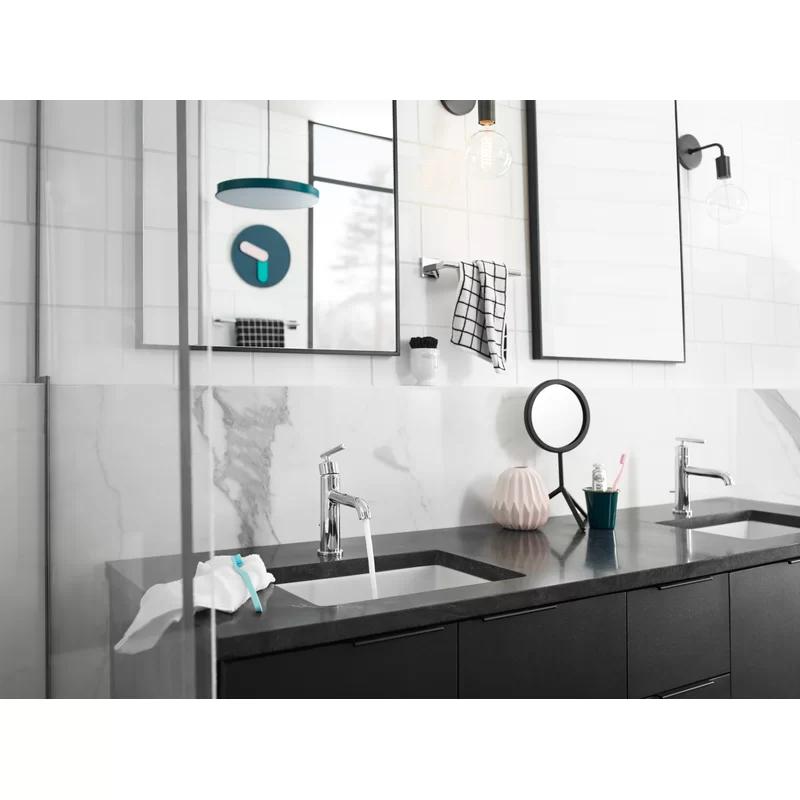 Sleek Modern Chrome Single-Handle 8'' Bathroom Faucet
