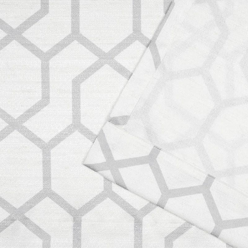 Nicole Miller Nicole Miller Hexa Geometric Print Hidden Tab/Rod Pocket Top Light Filtering Curtain Panel Pair (Set of 2)