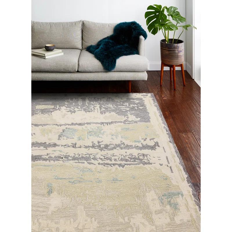Bashian Rugs Handmade Tufted Ivory Rug