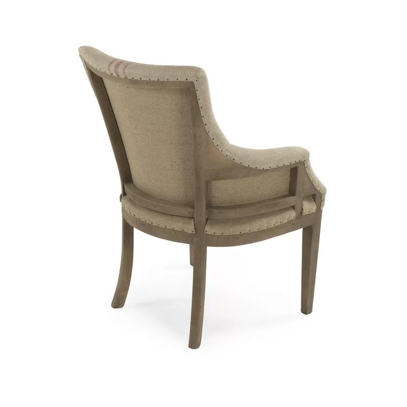 Zentique Liberte English Khaki Red Stripe Deconstructed Armchair