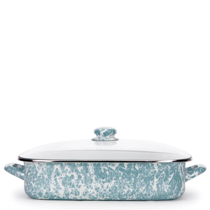 Golden Rabbit Grey Swirl Roasting Pan