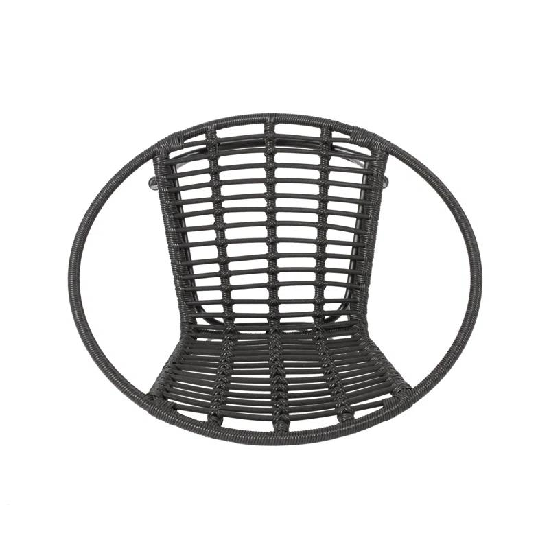 George Oliver Durham Polyethylene (PE) Wicker Wicker Outdoor Dining Side Chair (Set of 2)