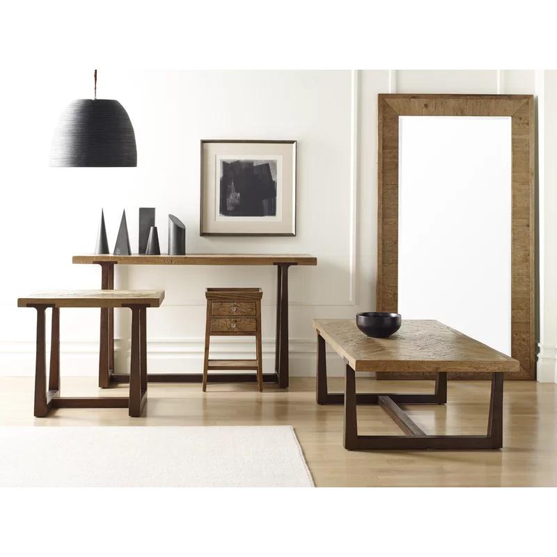 Echoes 60'' Beech and Oak Veneer Console Table with Storage