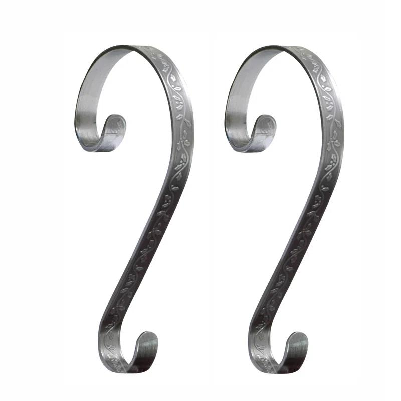 Haute Decor Holly Embossed Stocking Holder (Set of 2)