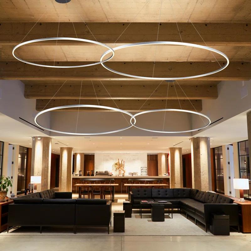 Tania 100-277V ETL Certified Integrated LED Height Adjustable Ring Chandelier