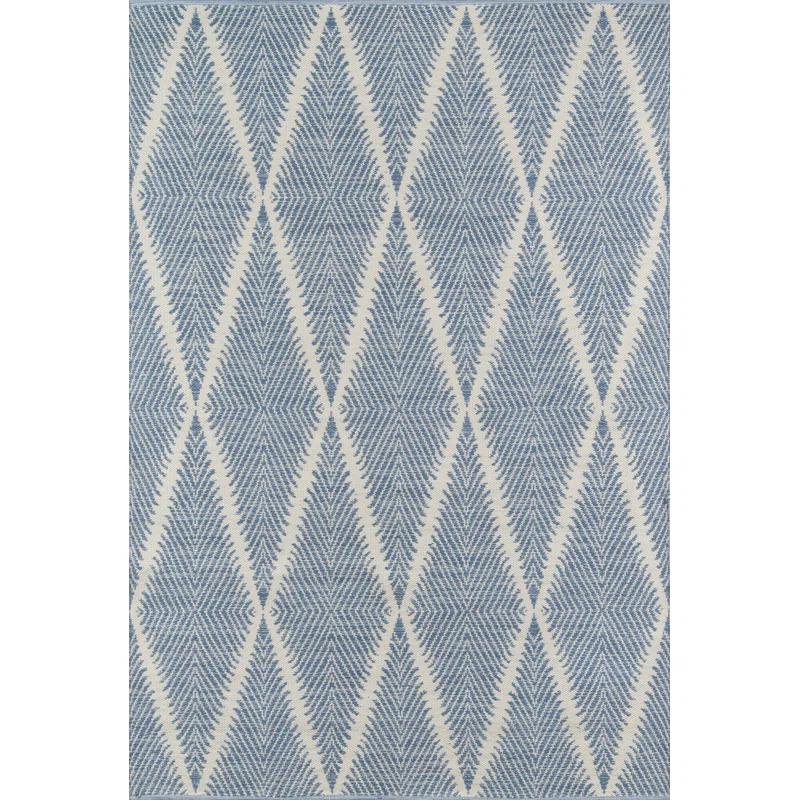 River Geometric Handmade Flatweave Area Rug